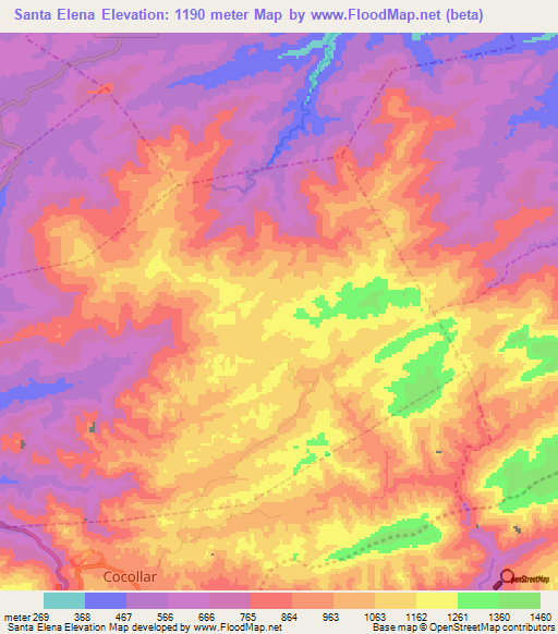 Santa Elena,Venezuela Elevation Map