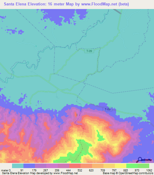 Santa Elena,Venezuela Elevation Map