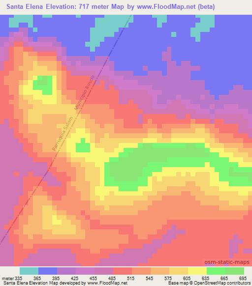 Santa Elena,Venezuela Elevation Map
