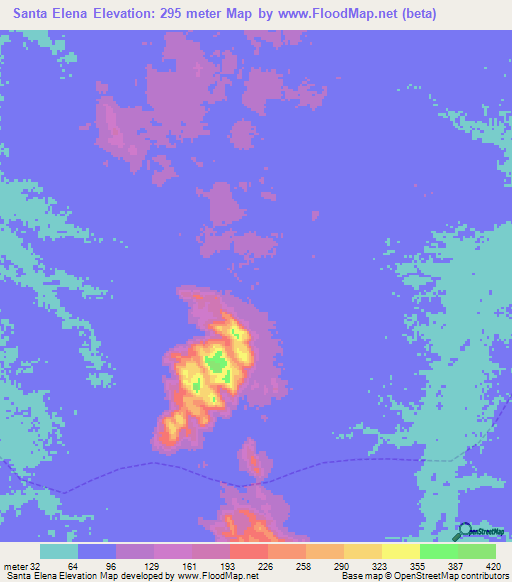 Santa Elena,Venezuela Elevation Map