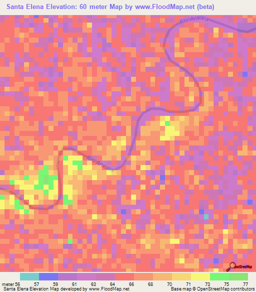 Santa Elena,Venezuela Elevation Map