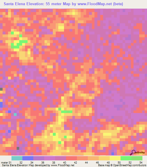 Santa Elena,Venezuela Elevation Map