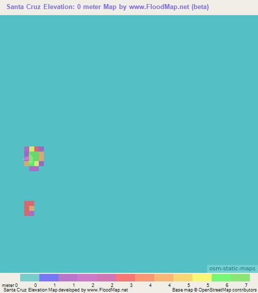 Santa Cruz,Venezuela Elevation Map