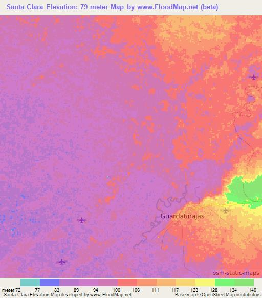 Santa Clara,Venezuela Elevation Map