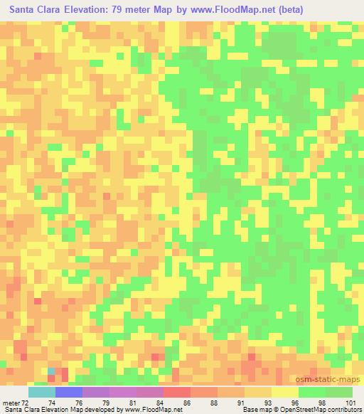 Santa Clara,Venezuela Elevation Map