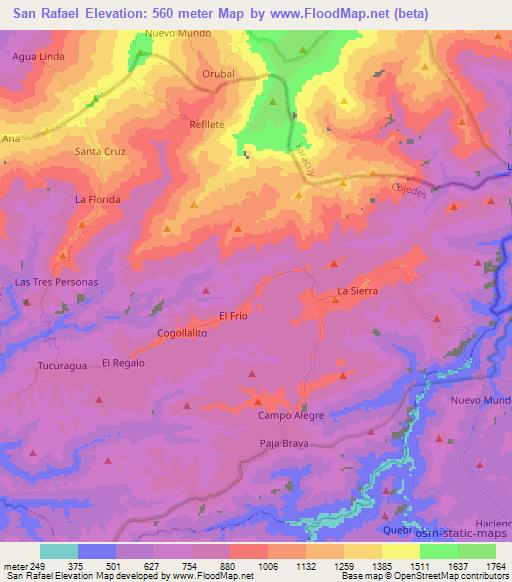 San Rafael,Venezuela Elevation Map