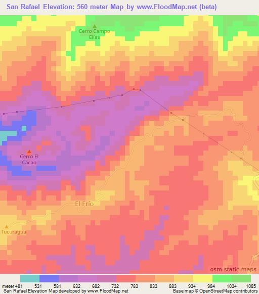 San Rafael,Venezuela Elevation Map