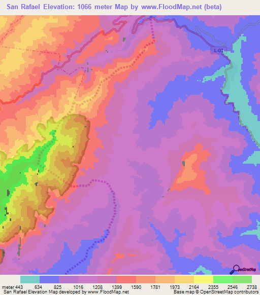 San Rafael,Venezuela Elevation Map