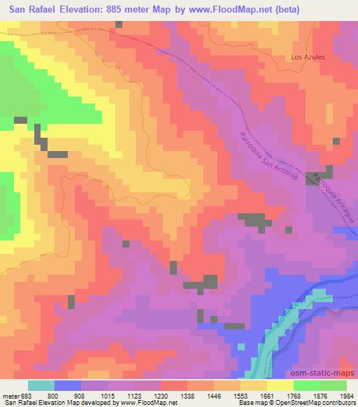 San Rafael,Venezuela Elevation Map