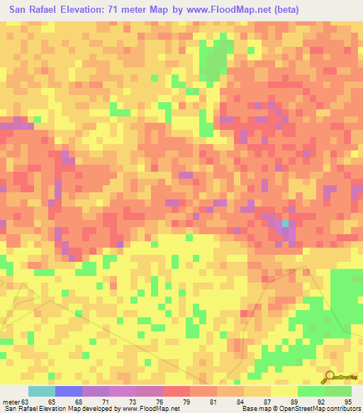 San Rafael,Venezuela Elevation Map
