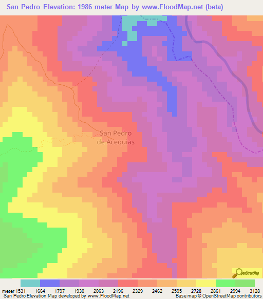 San Pedro,Venezuela Elevation Map