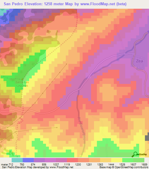San Pedro,Venezuela Elevation Map