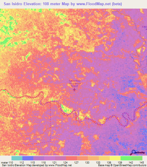 San Isidro,Venezuela Elevation Map