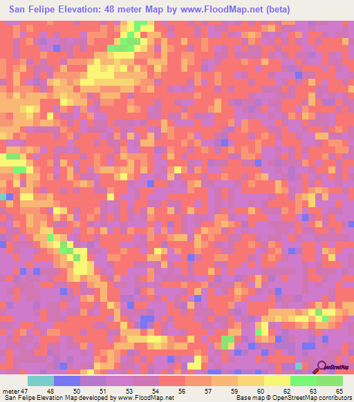 San Felipe,Venezuela Elevation Map