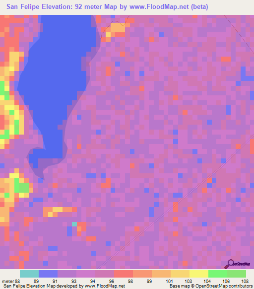 San Felipe,Venezuela Elevation Map