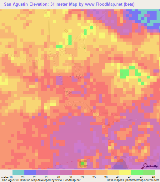 San Agustin,Venezuela Elevation Map