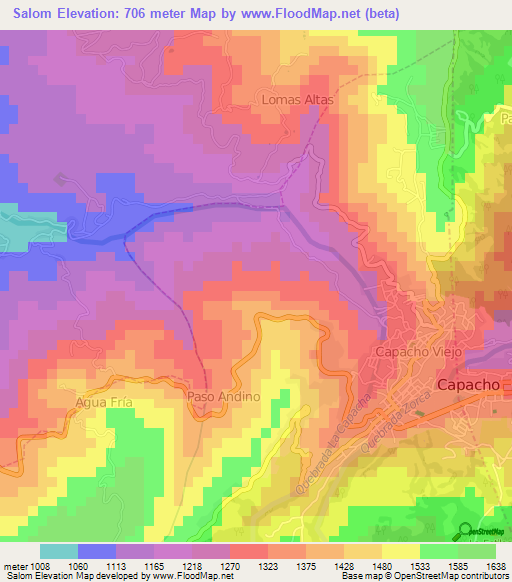 Salom,Venezuela Elevation Map