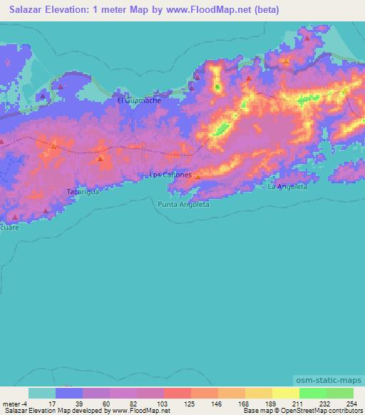 Salazar,Venezuela Elevation Map