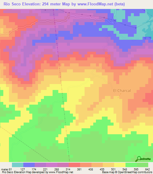Rio Seco,Venezuela Elevation Map