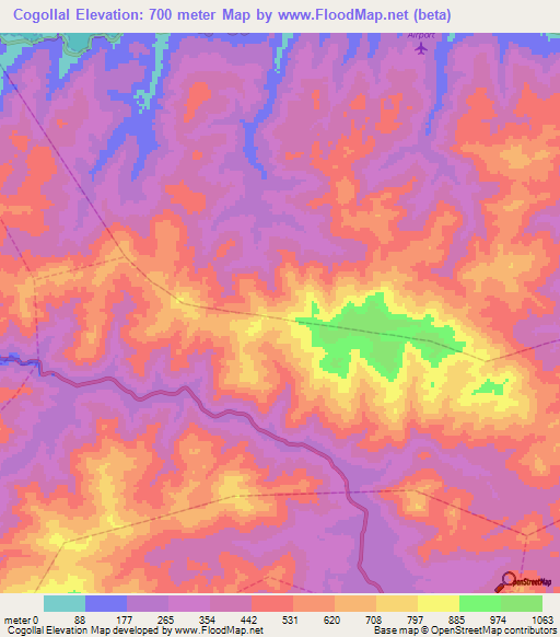 Cogollal,Venezuela Elevation Map