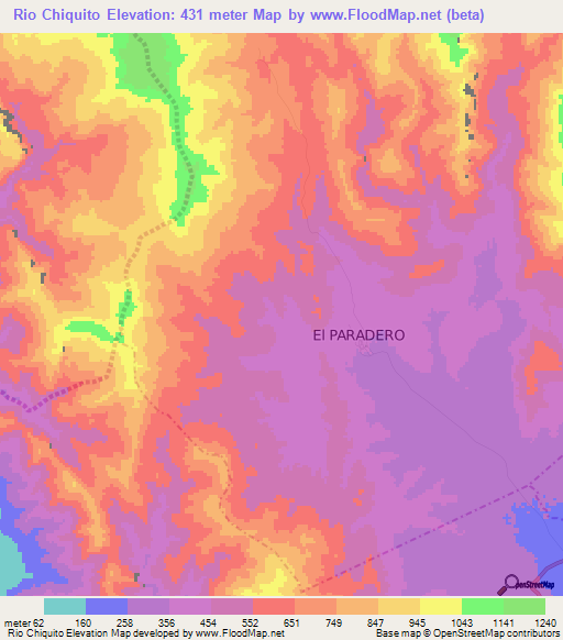 Rio Chiquito,Venezuela Elevation Map
