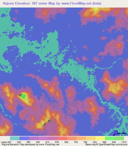 Rajuna,Venezuela Elevation Map