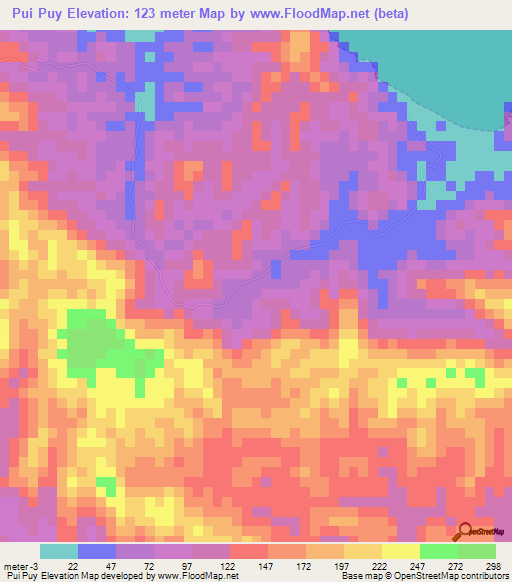 Pui Puy,Venezuela Elevation Map
