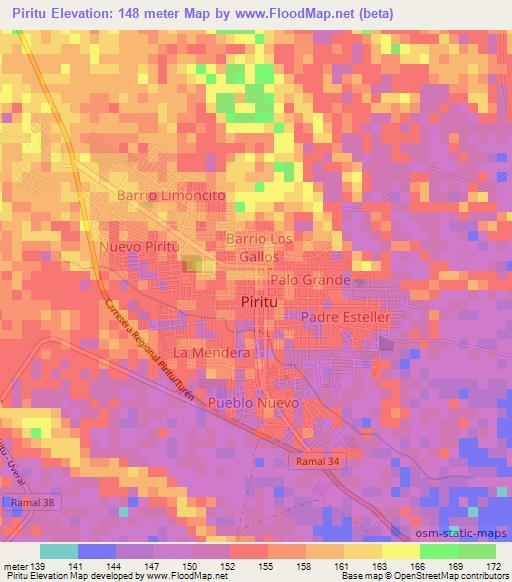 Piritu,Venezuela Elevation Map