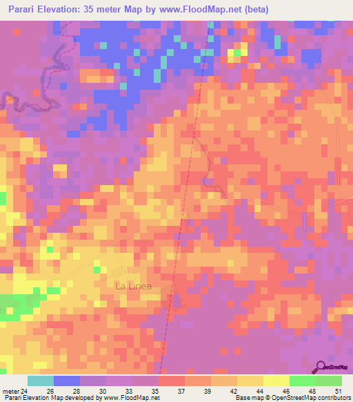 Parari,Venezuela Elevation Map