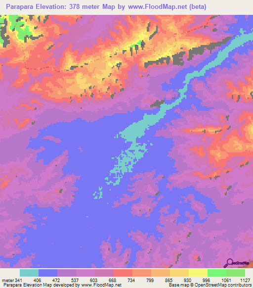 Parapara,Venezuela Elevation Map