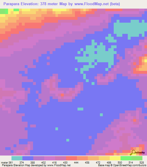 Parapara,Venezuela Elevation Map