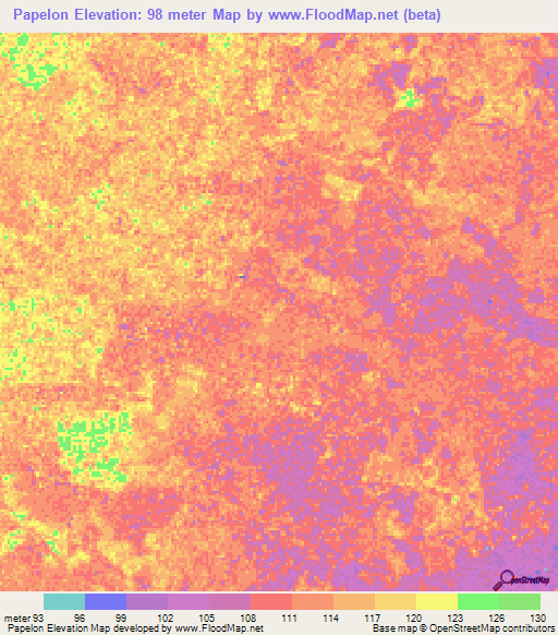 Papelon,Venezuela Elevation Map