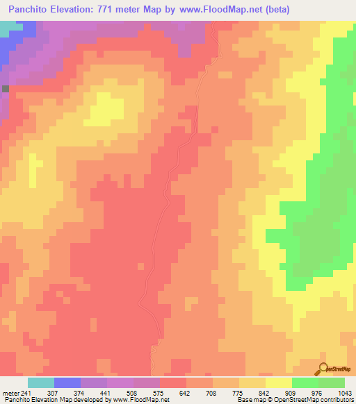 Panchito,Venezuela Elevation Map