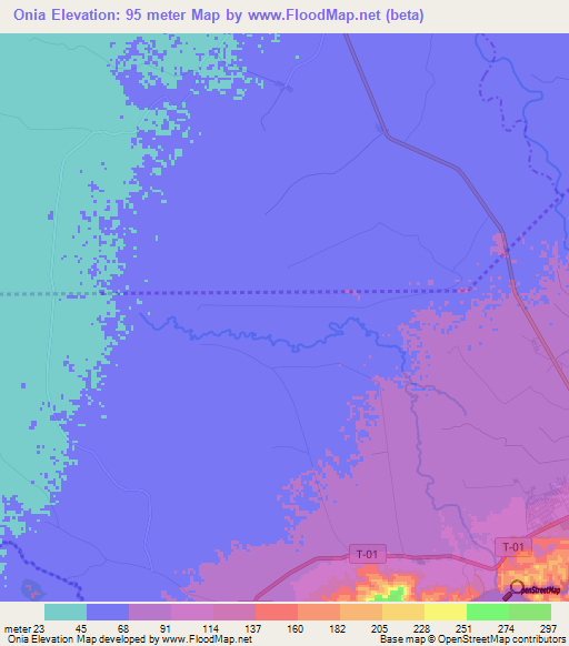 Onia,Venezuela Elevation Map