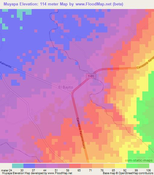 Muyapa,Venezuela Elevation Map