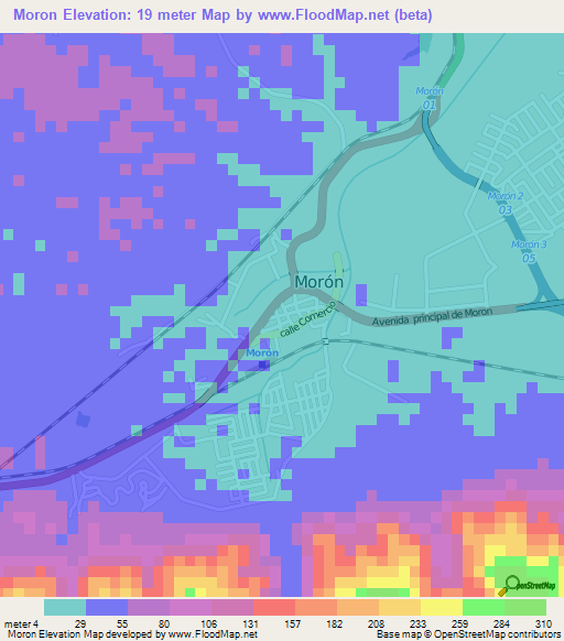 Moron,Venezuela Elevation Map