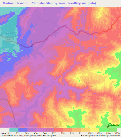 Medina,Venezuela Elevation Map