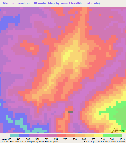 Medina,Venezuela Elevation Map