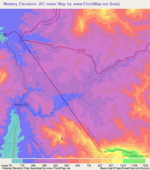 Mataley,Venezuela Elevation Map