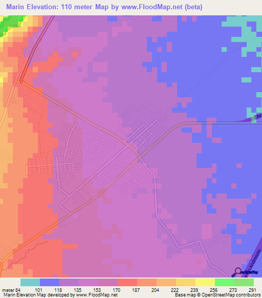 Marin,Venezuela Elevation Map