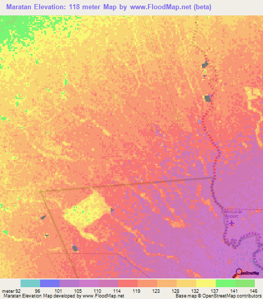 Maratan,Venezuela Elevation Map