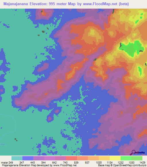 Majanajanana,Venezuela Elevation Map