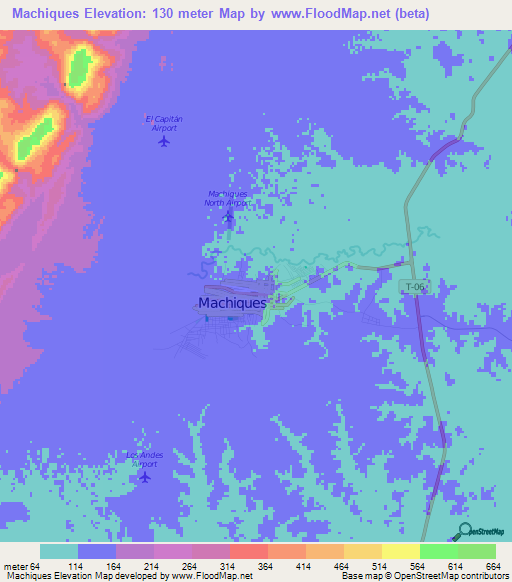 Machiques,Venezuela Elevation Map