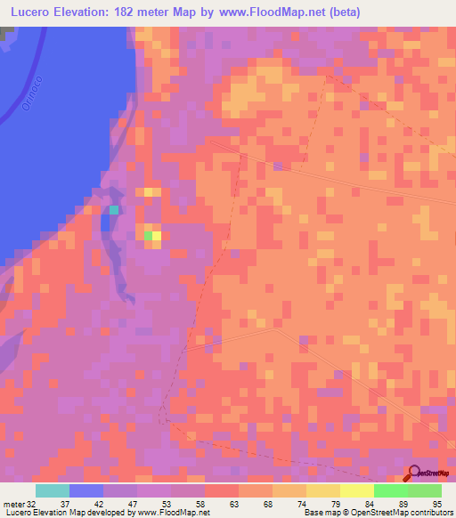Lucero,Venezuela Elevation Map