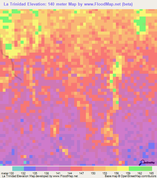 La Trinidad,Venezuela Elevation Map