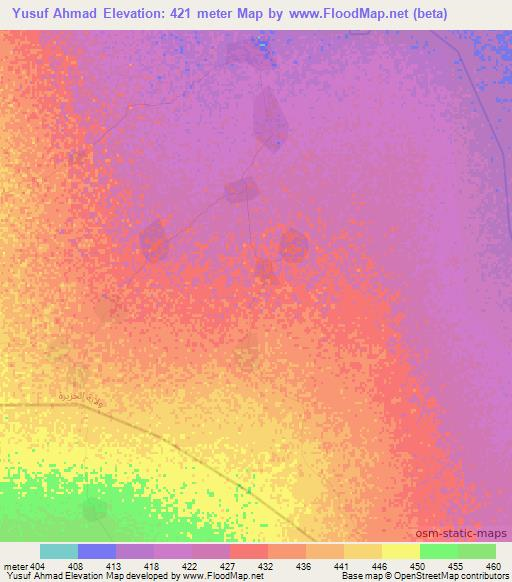 Yusuf Ahmad,Sudan Elevation Map