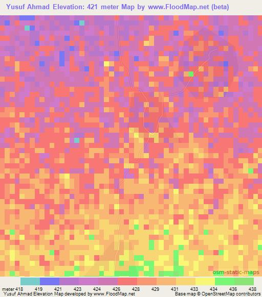 Yusuf Ahmad,Sudan Elevation Map