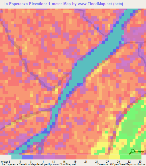 La Esperanza,Venezuela Elevation Map
