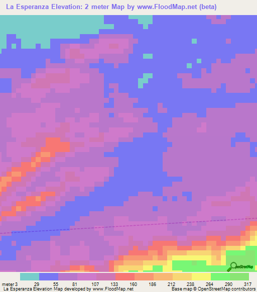 La Esperanza,Venezuela Elevation Map