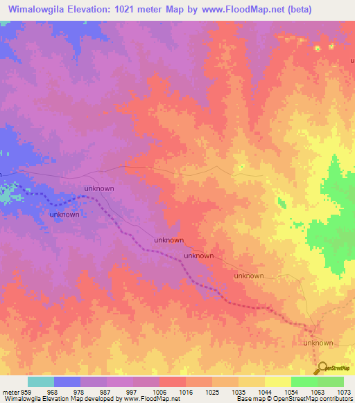 Wimalowgila,Sudan Elevation Map